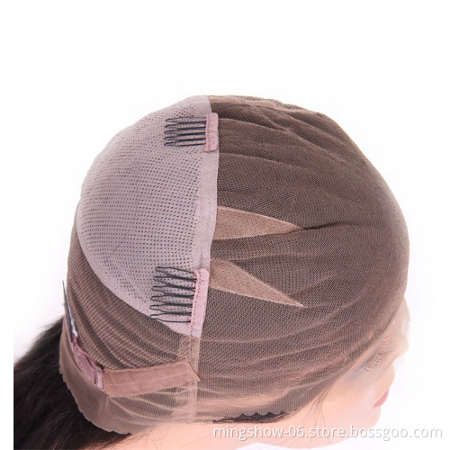 Fast delivery top quality remy human hair full lace wig for black women